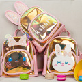 Holographic PVC Cute Rabbit Printing Kids School Bags Laser Pvc Cute Rabbit Bag Kindergarten School Bag